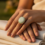 Load image into Gallery viewer, 925 Silver Green Gemstone Ring for Women | Statement Jewelry