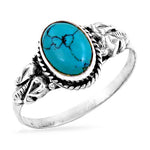 将图像加载到图库查看器中, 925 Silver Turquoise Ring for Women | Gemstone Ring