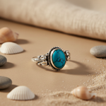 将图像加载到图库查看器中, 925 Silver Turquoise Ring for Women | Gemstone Ring