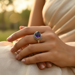 Load image into Gallery viewer, 925 Sterling Silver Amethyst Ring for Women | Gift Jewelry