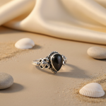 将图像加载到图库查看器中, 925 Silver Black Gemstone Ring for Women | Gift Jewelry
