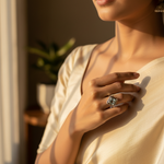 Load image into Gallery viewer, 925 Silver Aquamarine Ring for Women | Square Stone