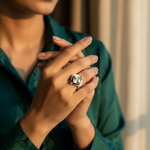 将图像加载到图库查看器中, 925 Silver Aquamarine Ring for Women | Square Stone