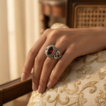 将图像加载到图库查看器中, 925 Silver Garnet Ring for Women | Gemstone Jewelry