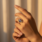 将图像加载到图库查看器中, 925 Silver Iolite Ring for Women | Gemstone Ring Gift