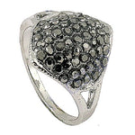 将图像加载到图库查看器中, Silver Black Gemstone Ring for Women | Cocktail Ring