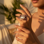 Load image into Gallery viewer, Silver Gemstone Cocktail Ring for Women | Statement Jewelry