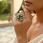 Load image into Gallery viewer, 925 Silver Peridot Ring for Women | Gemstone Jewelry
