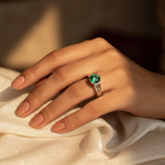 Load image into Gallery viewer, Silver Emerald Ring for Women | Gemstone Jewelry
