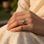 Load image into Gallery viewer, Silver Two Stone Diamond Ring | Engagement Ring | Gift