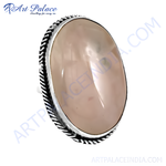 Load image into Gallery viewer, Sterling silver ring with a large pink gemstone, designed for women and daily wear.