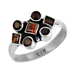将图像加载到图库查看器中, 925 Silver Garnet Gemstone Ring for Women | Cocktail Jewelry
