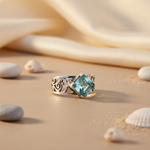 将图像加载到图库查看器中, 925 Silver Blue Topaz Ring for Women | Gemstone Jewelry