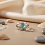 将图像加载到图库查看器中, 925 Silver Blue Topaz Ring for Women | Gemstone Jewelry