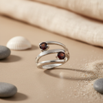将图像加载到图库查看器中, 925 Silver Garnet Gemstone Ring for Women | Gift Jewelry