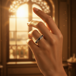将图像加载到图库查看器中, 925 Silver Black Gemstone Ring | Women's Fashion Jewelry
