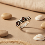 将图像加载到图库查看器中, 925 Silver Garnet Gemstone Ring for Women | Gift Jewelry