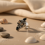 将图像加载到图库查看器中, 925 Silver Smoky Quartz Ring for Women | Statement Jewelry