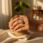 Load image into Gallery viewer, 925 Silver Turquoise Stone Ring for Women | Spiral Design