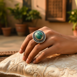 Load image into Gallery viewer, 925 Sterling Silver Turquoise Ring for Women | Gemstone Jewelry
