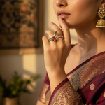 Load image into Gallery viewer, gold plating Ruby & Emerald Ring for Women | Gemstone Jewelry
