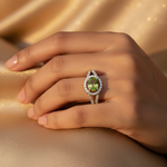 Load image into Gallery viewer, 925 Sterling Silver Peridot Ring for Women | Gemstone Jewelry