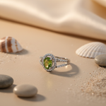 Load image into Gallery viewer, 925 Sterling Silver Peridot Ring for Women | Gemstone Jewelry