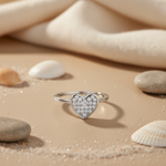 Load image into Gallery viewer, 925 Silver Heart Ring with Cubic Zirconia | Women's Jewelry