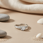 Load image into Gallery viewer, Silver Ring with Cubic Zirconia | Women's Engagement Ring