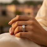 Load image into Gallery viewer, Silver Solitaire Diamond Ring for Women | Engagement Ring