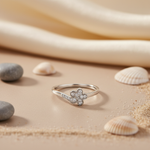 将图像加载到图库查看器中, Silver Flower Ring for Women | Cubic Zirconia | Daily Wear