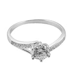 将图像加载到图库查看器中, Silver Solitaire Engagement Ring | Cubic Zirconia | For Women