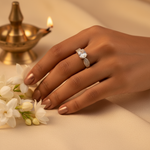 将图像加载到图库查看器中, 925 Silver White Gemstone Ring for Women | Daily Wear