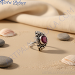 Load image into Gallery viewer, 925 Silver Ruby Ring for Women | Gemstone Statement Ring