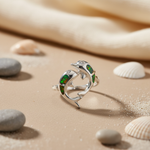 Load image into Gallery viewer, 925 Silver Dolphin Ring with Opal | Women's Jewelry Gift