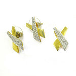 Load image into Gallery viewer, gold plating X Crystal Stud Earrings for Women | Fashion Jewelry