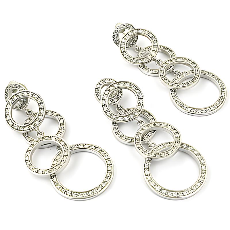 Famous Design Cubic Zirconia Gemstone Silver Pendant Set