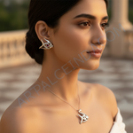 Load image into Gallery viewer, 925 Silver Fish Jewelry Set with Ruby for Women