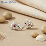 Load image into Gallery viewer, 925 Silver Fish Jewelry Set with Ruby for Women
