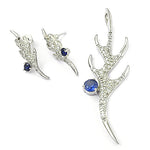 Load image into Gallery viewer, 925 Silver Sapphire Earrings Set for Women | Luxury Jewelry Gift
