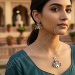 Load image into Gallery viewer, 925 Silver Multi-Gemstone Peacock Set | Earrings & Pendant