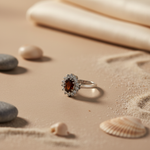 将图像加载到图库查看器中, 925 Silver Garnet Earrings, Ring & Pendant Set | Gift for Her