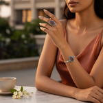 Load image into Gallery viewer, 925 Silver Ruby Ring & Earrings Set | Women's Jewelry Gift