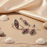 Load image into Gallery viewer, 925 Silver Ruby Jewelry Set | Earrings, Ring & Pendant - Women's Gift