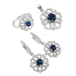 Load image into Gallery viewer, 925 Silver Blue Sapphire Jewelry Set for Women | Gift
