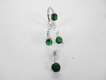 Load image into Gallery viewer, Sterling silver jewelry set with green gemstone ring, earrings, and pendant on a white background.