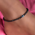 Load image into Gallery viewer, Black Bead Evil Eye Anklets for Women | Protection Jewelry Gift