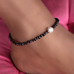 Load image into Gallery viewer, Black Bead Pearl Necklace | 925 Silver Chain | Women's Jewelry