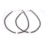 Load image into Gallery viewer, Black Bead Anklets with Pearl Accents | Women's Jewelry Gift