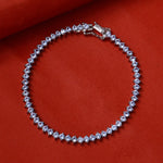 Load image into Gallery viewer, Silver Tanzanite Tennis Bracelet for Women | Gift for Her